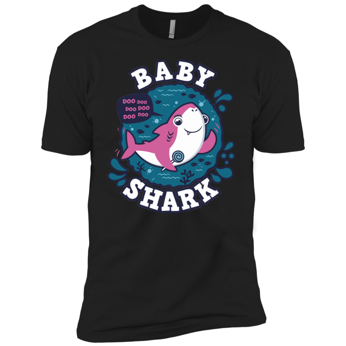 T-Shirts Black / X-Small Shark Family trazo - Baby Girl Men's Premium T-Shirt