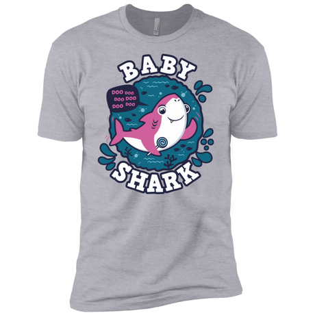 T-Shirts Heather Grey / X-Small Shark Family trazo - Baby Girl Men's Premium T-Shirt