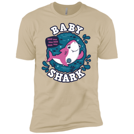 T-Shirts Sand / X-Small Shark Family trazo - Baby Girl Men's Premium T-Shirt