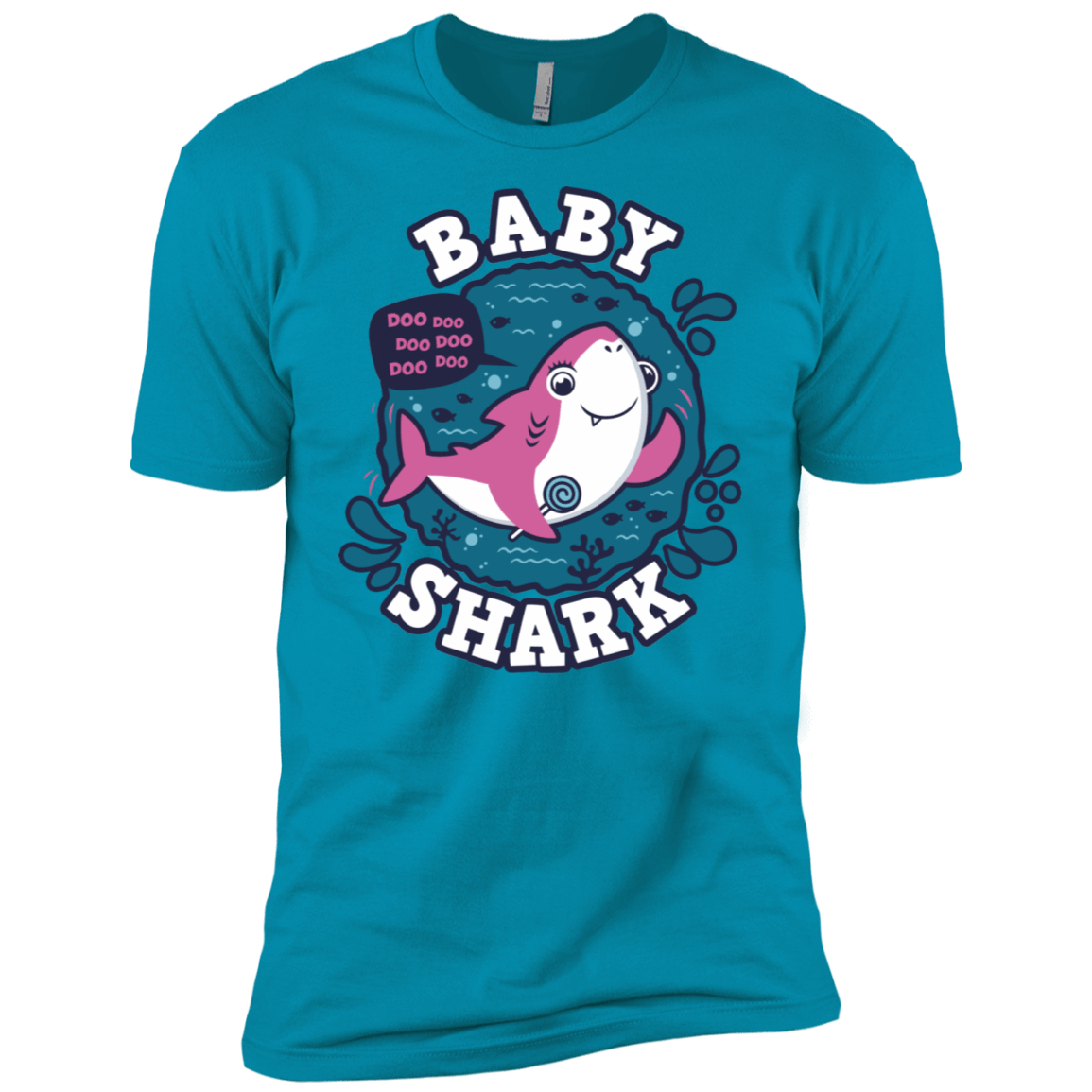 T-Shirts Turquoise / X-Small Shark Family trazo - Baby Girl Men's Premium T-Shirt