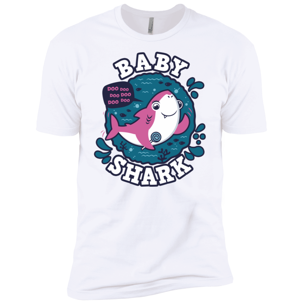 T-Shirts White / X-Small Shark Family trazo - Baby Girl Men's Premium T-Shirt