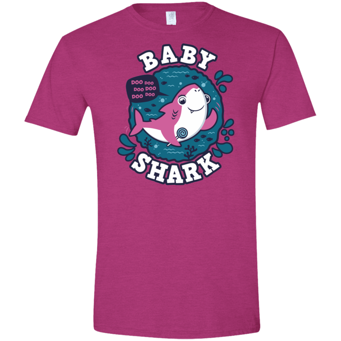 T-Shirts Antique Heliconia / S Shark Family trazo - Baby Girl Men's Semi-Fitted Softstyle