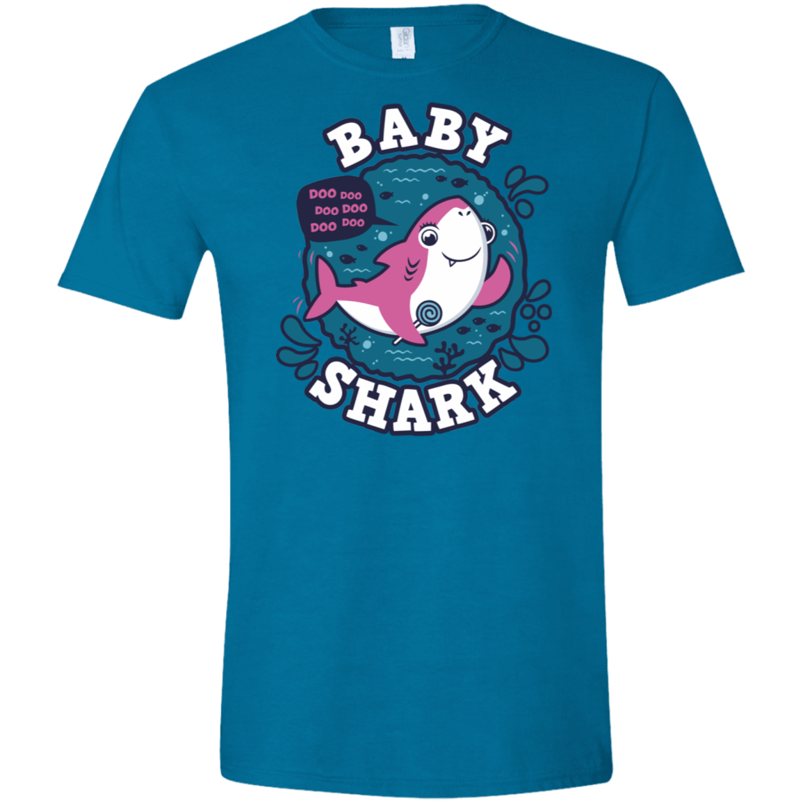 T-Shirts Antique Sapphire / S Shark Family trazo - Baby Girl Men's Semi-Fitted Softstyle