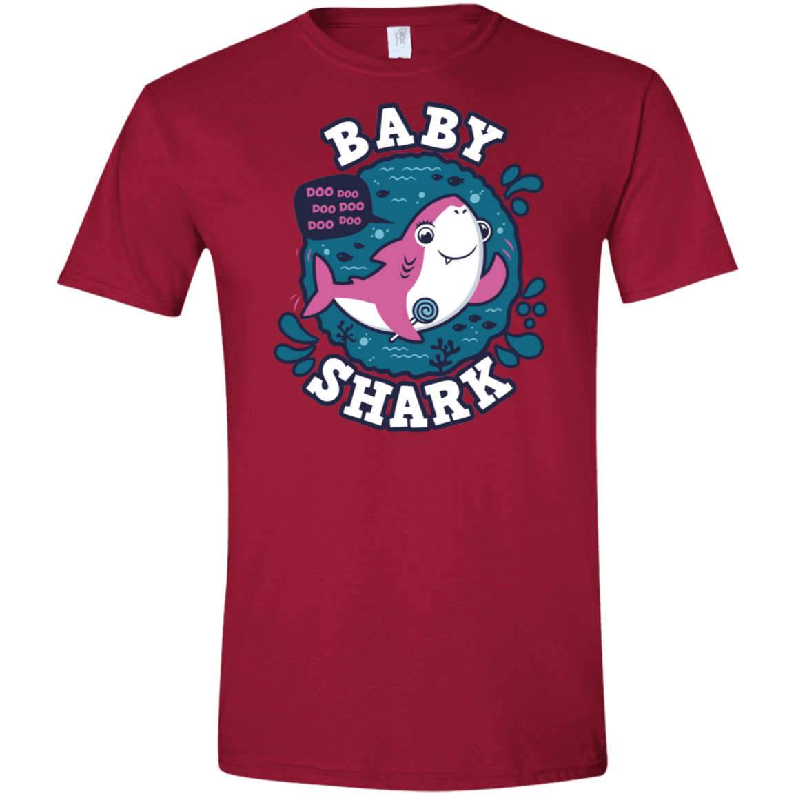 T-Shirts Cardinal Red / S Shark Family trazo - Baby Girl Men's Semi-Fitted Softstyle