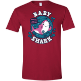 T-Shirts Cardinal Red / S Shark Family trazo - Baby Girl Men's Semi-Fitted Softstyle