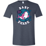 T-Shirts Heather Navy / S Shark Family trazo - Baby Girl Men's Semi-Fitted Softstyle