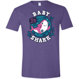 T-Shirts Heather Purple / S Shark Family trazo - Baby Girl Men's Semi-Fitted Softstyle