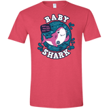 T-Shirts Heather Red / S Shark Family trazo - Baby Girl Men's Semi-Fitted Softstyle