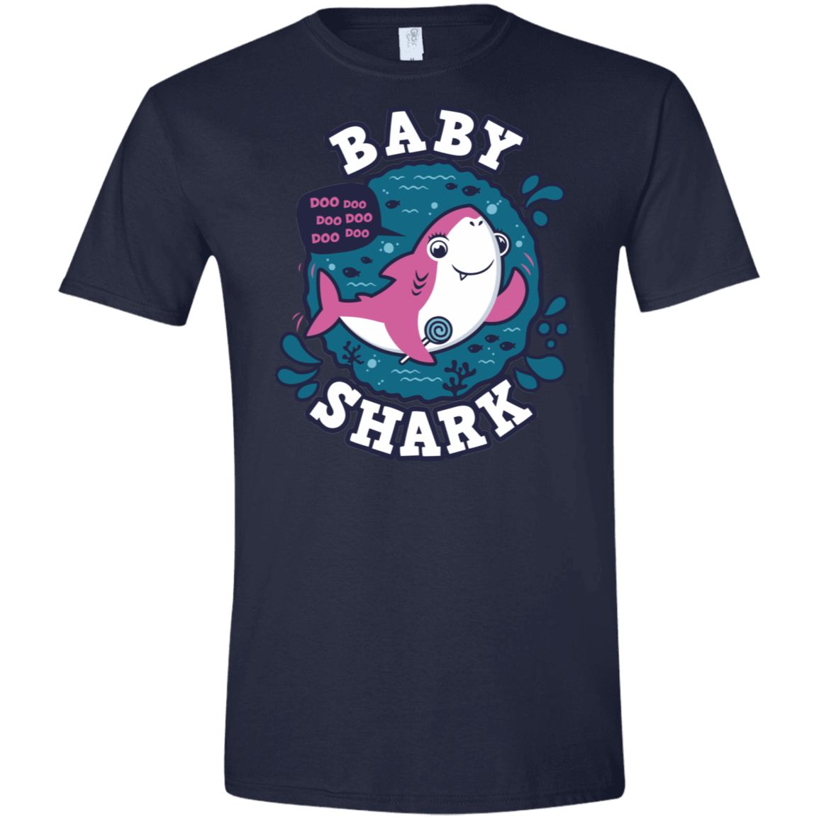 T-Shirts Navy / X-Small Shark Family trazo - Baby Girl Men's Semi-Fitted Softstyle