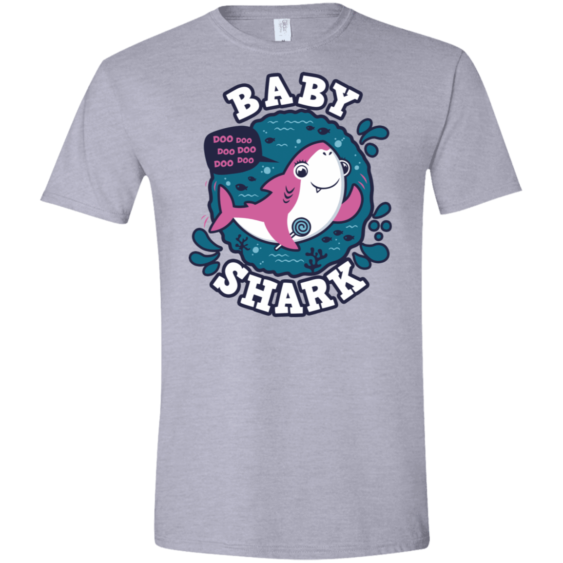 T-Shirts Sport Grey / X-Small Shark Family trazo - Baby Girl Men's Semi-Fitted Softstyle