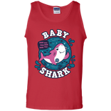 T-Shirts Red / S Shark Family trazo - Baby Girl Men's Tank Top