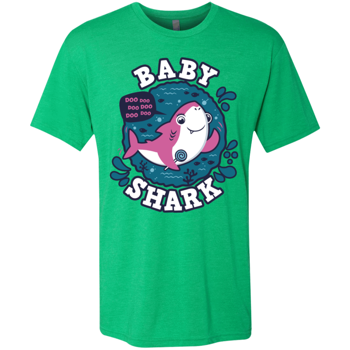 T-Shirts Envy / S Shark Family trazo - Baby Girl Men's Triblend T-Shirt