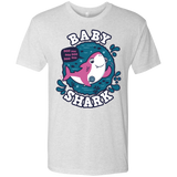 T-Shirts Heather White / S Shark Family trazo - Baby Girl Men's Triblend T-Shirt