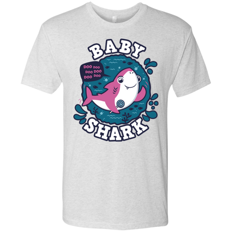 T-Shirts Heather White / S Shark Family trazo - Baby Girl Men's Triblend T-Shirt