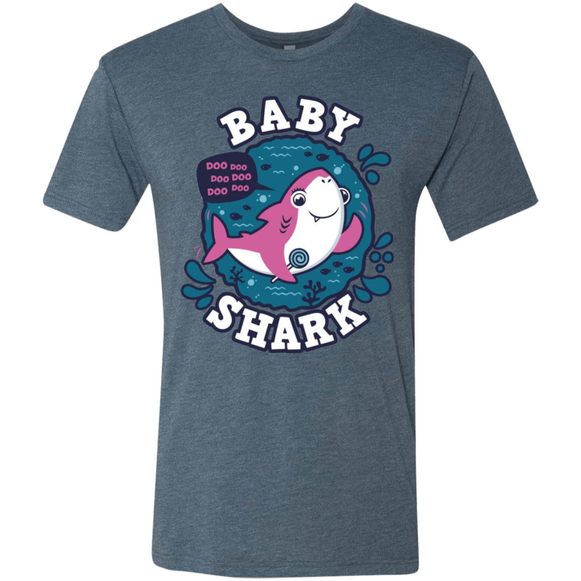 T-Shirts Indigo / S Shark Family trazo - Baby Girl Men's Triblend T-Shirt