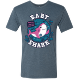 T-Shirts Indigo / S Shark Family trazo - Baby Girl Men's Triblend T-Shirt