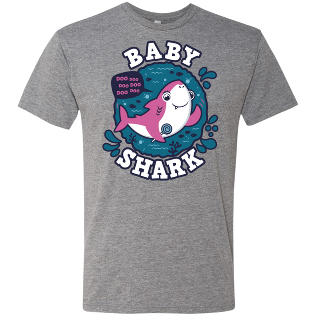 T-Shirts Premium Heather / S Shark Family trazo - Baby Girl Men's Triblend T-Shirt