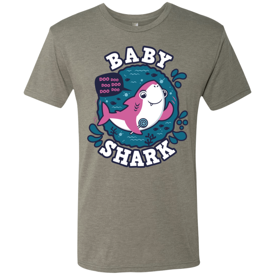 T-Shirts Venetian Grey / S Shark Family trazo - Baby Girl Men's Triblend T-Shirt
