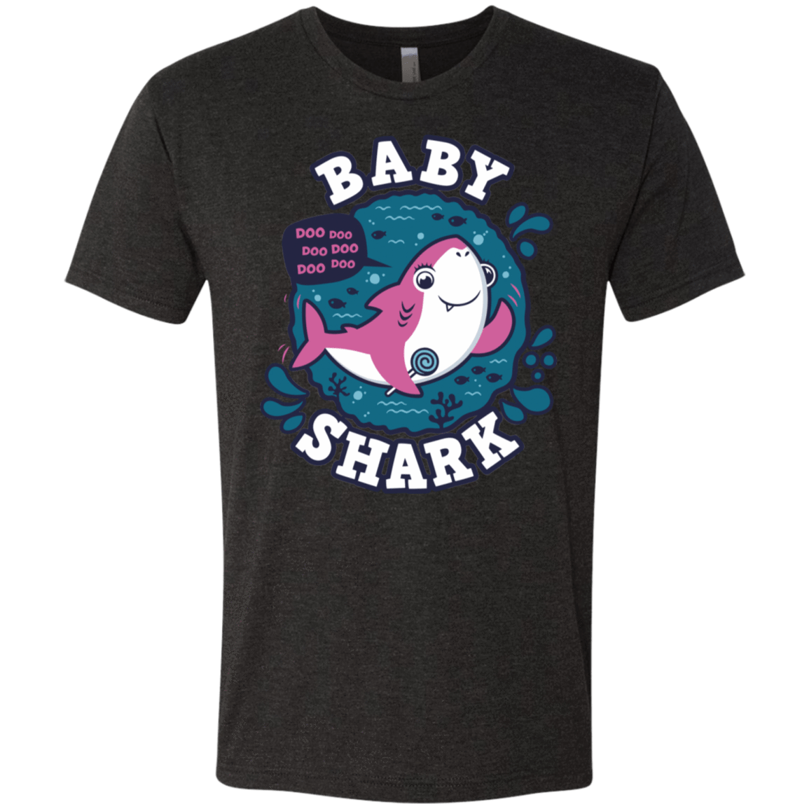 T-Shirts Vintage Black / S Shark Family trazo - Baby Girl Men's Triblend T-Shirt