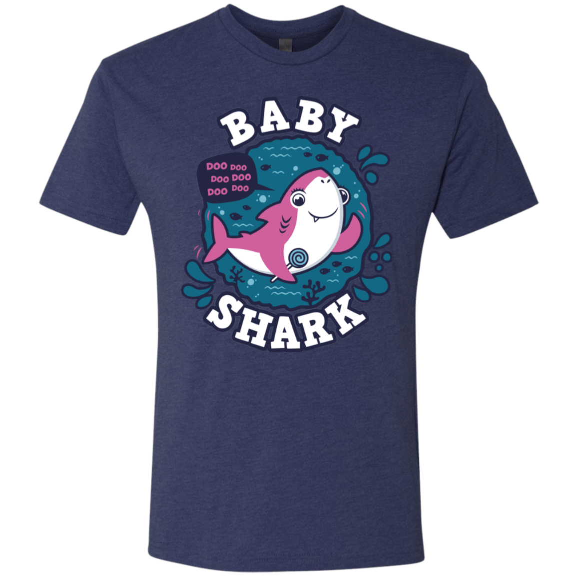 T-Shirts Vintage Navy / S Shark Family trazo - Baby Girl Men's Triblend T-Shirt