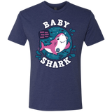 T-Shirts Vintage Navy / S Shark Family trazo - Baby Girl Men's Triblend T-Shirt