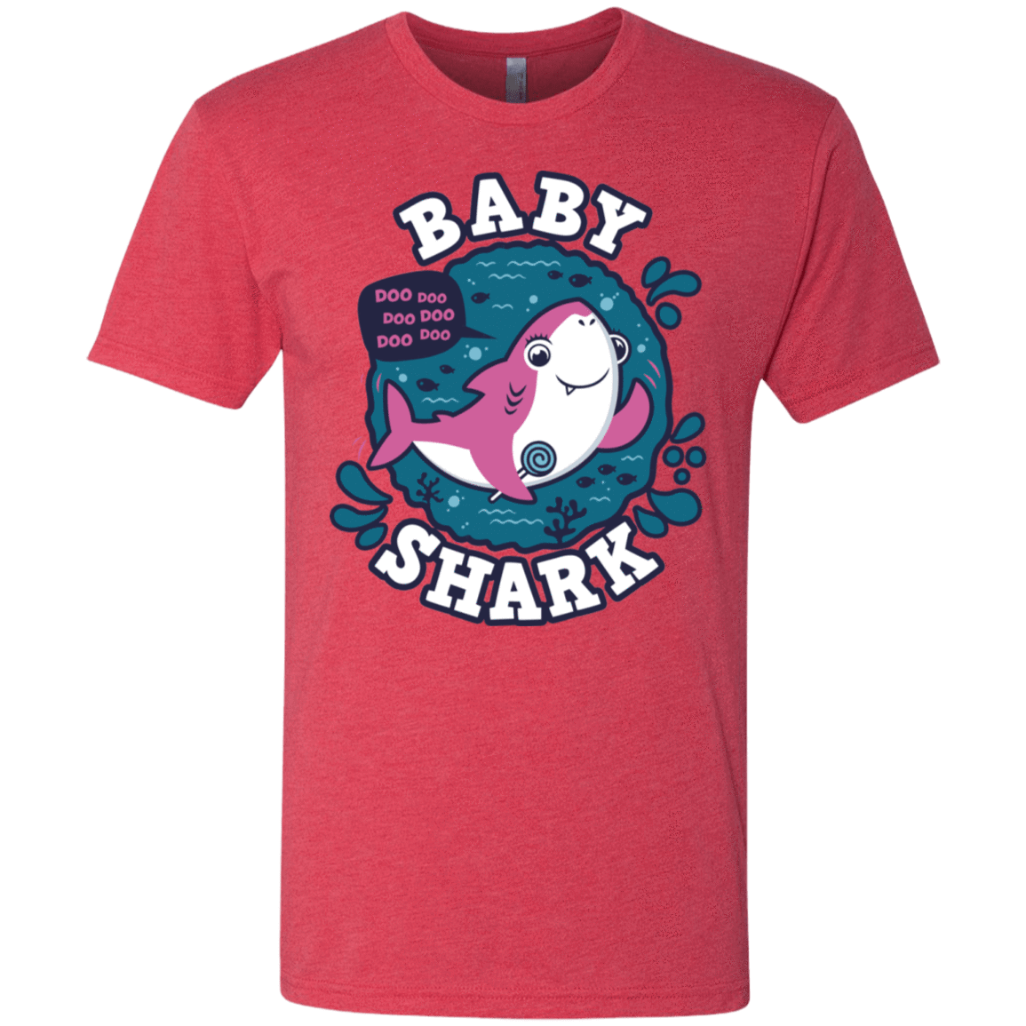 T-Shirts Vintage Red / S Shark Family trazo - Baby Girl Men's Triblend T-Shirt