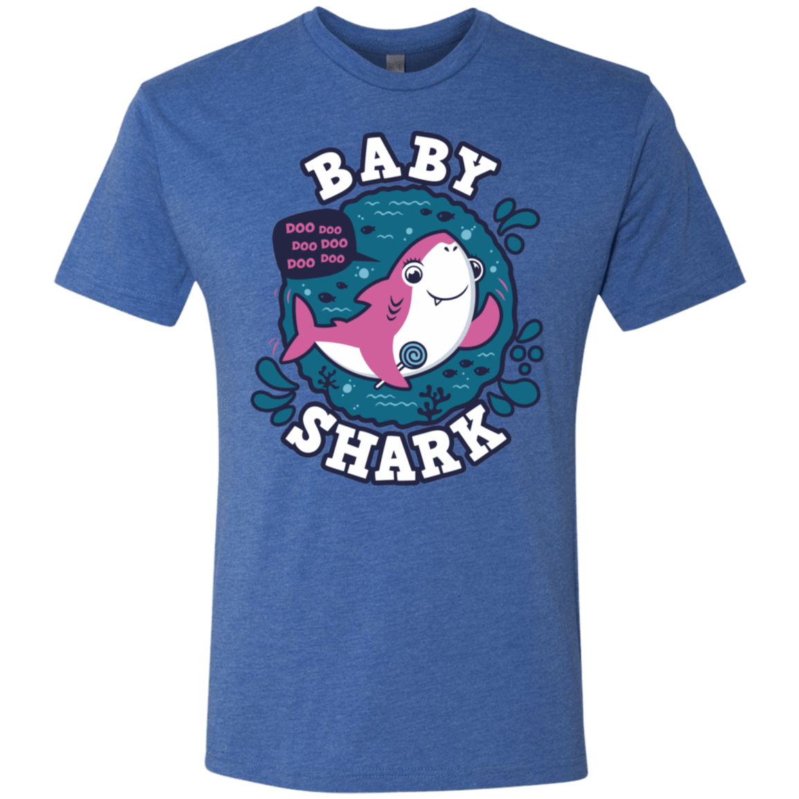 T-Shirts Vintage Royal / S Shark Family trazo - Baby Girl Men's Triblend T-Shirt