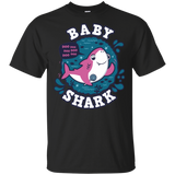 T-Shirts Black / S Shark Family trazo - Baby Girl T-Shirt