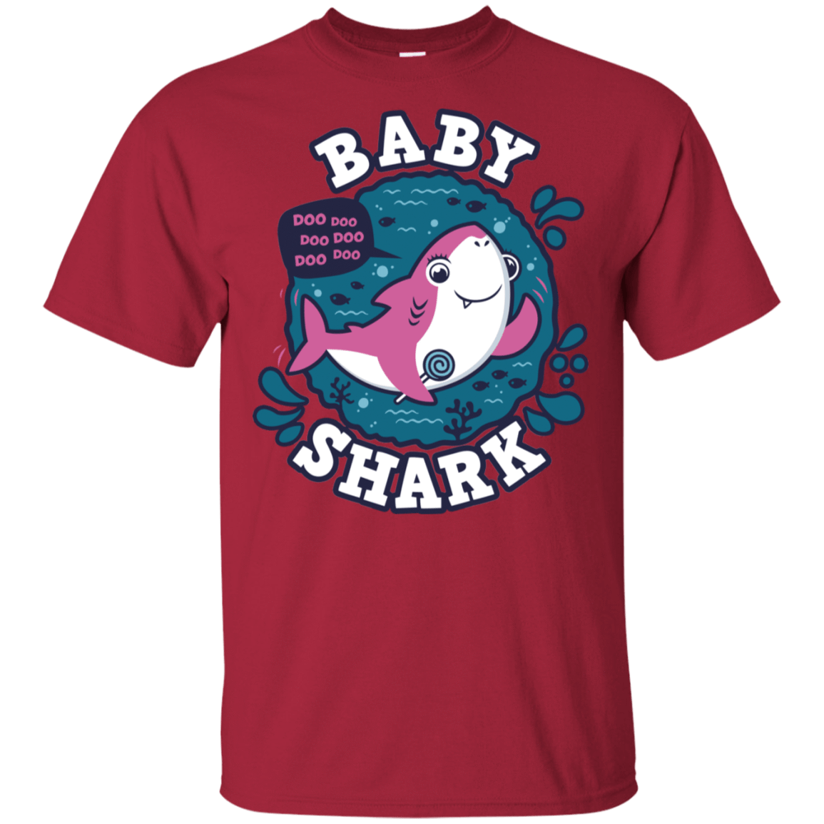 T-Shirts Cardinal / S Shark Family trazo - Baby Girl T-Shirt