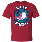 T-Shirts Cardinal / S Shark Family trazo - Baby Girl T-Shirt