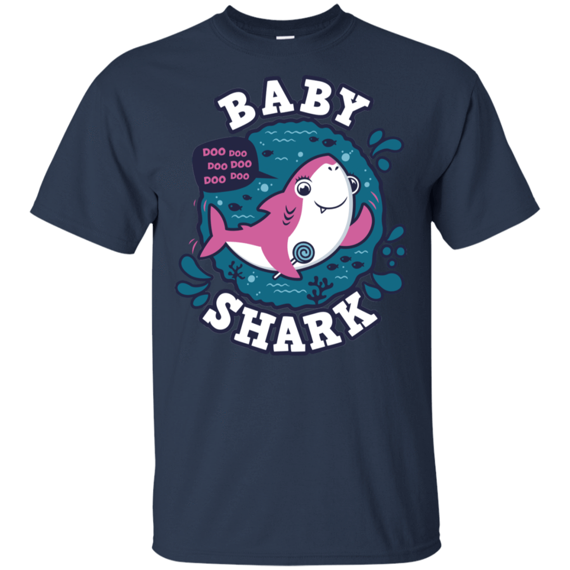 T-Shirts Navy / S Shark Family trazo - Baby Girl T-Shirt