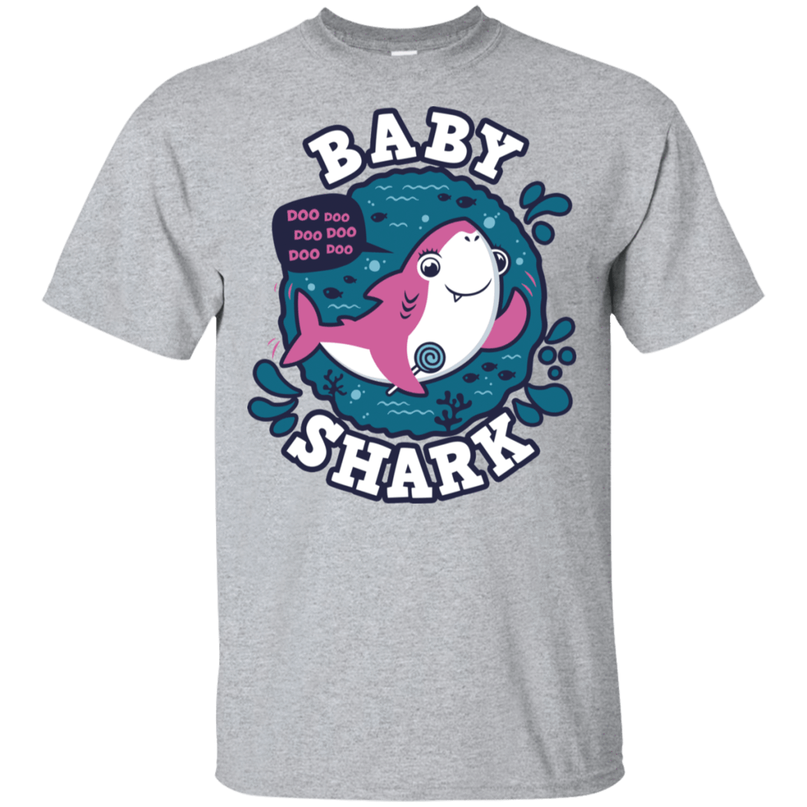 T-Shirts Sport Grey / S Shark Family trazo - Baby Girl T-Shirt