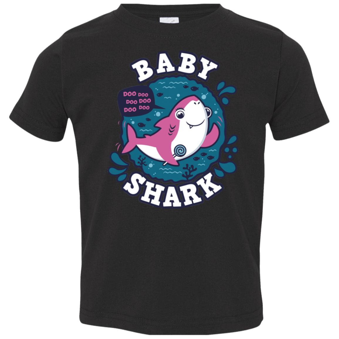 T-Shirts Black / 2T Shark Family trazo - Baby Girl Toddler Premium T-Shirt