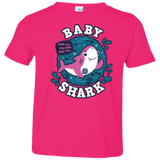 T-Shirts Hot Pink / 2T Shark Family trazo - Baby Girl Toddler Premium T-Shirt