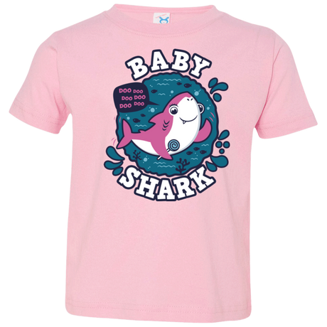 T-Shirts Pink / 2T Shark Family trazo - Baby Girl Toddler Premium T-Shirt