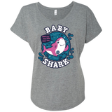 T-Shirts Premium Heather / X-Small Shark Family trazo - Baby Girl Triblend Dolman Sleeve