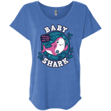 T-Shirts Vintage Royal / X-Small Shark Family trazo - Baby Girl Triblend Dolman Sleeve