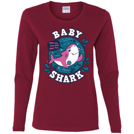 T-Shirts Cardinal / S Shark Family trazo - Baby Girl Women's Long Sleeve T-Shirt