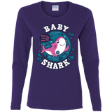 T-Shirts Purple / S Shark Family trazo - Baby Girl Women's Long Sleeve T-Shirt