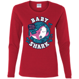 T-Shirts Red / S Shark Family trazo - Baby Girl Women's Long Sleeve T-Shirt