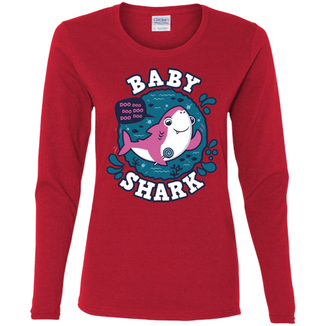 T-Shirts Red / S Shark Family trazo - Baby Girl Women's Long Sleeve T-Shirt