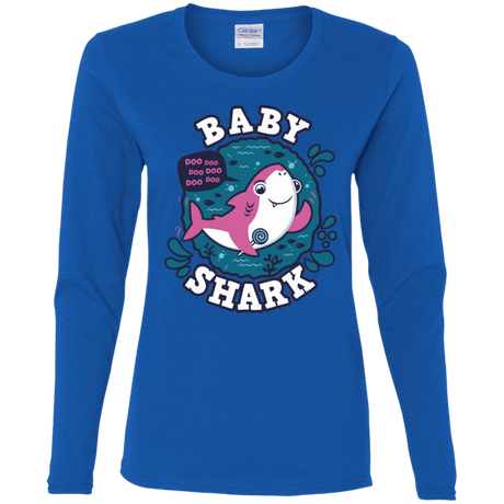 T-Shirts Royal / S Shark Family trazo - Baby Girl Women's Long Sleeve T-Shirt