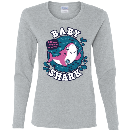 T-Shirts Sport Grey / S Shark Family trazo - Baby Girl Women's Long Sleeve T-Shirt