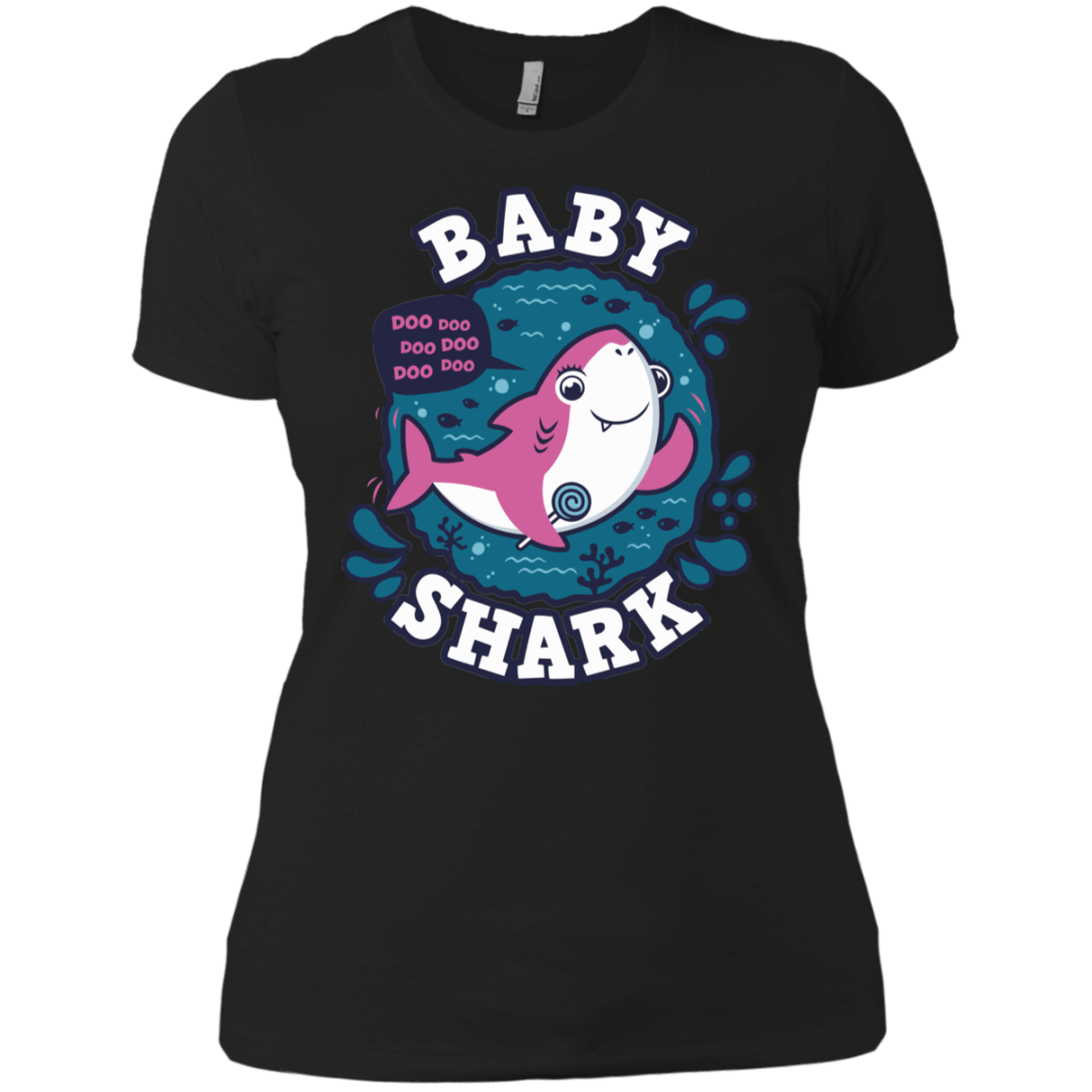 T-Shirts Black / X-Small Shark Family trazo - Baby Girl Women's Premium T-Shirt