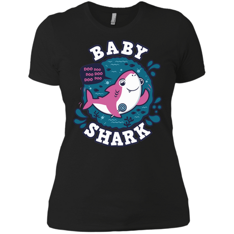 T-Shirts Black / X-Small Shark Family trazo - Baby Girl Women's Premium T-Shirt
