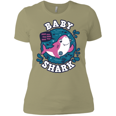 T-Shirts Light Olive / X-Small Shark Family trazo - Baby Girl Women's Premium T-Shirt