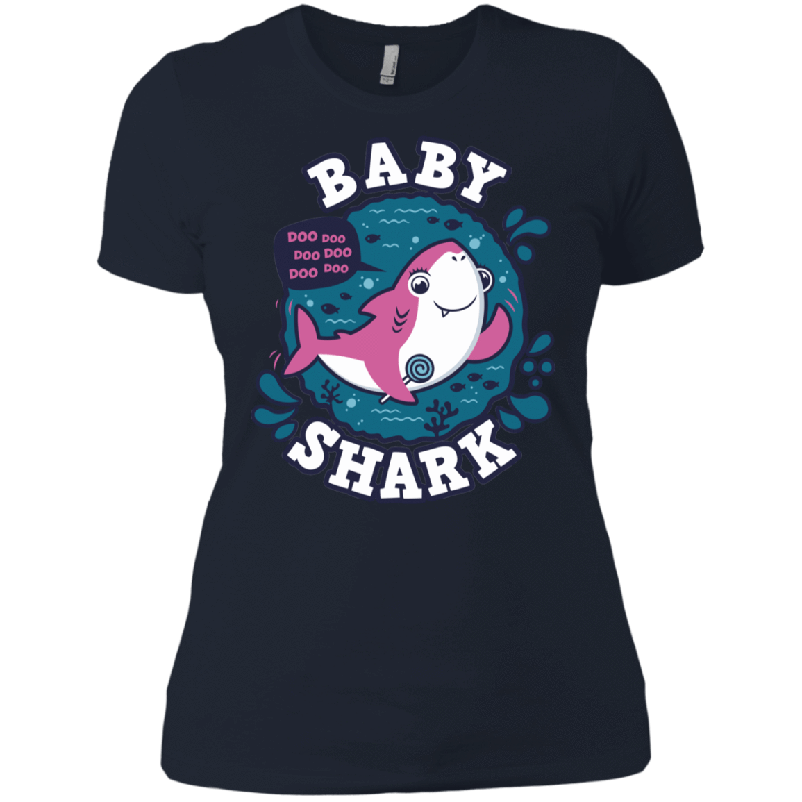 T-Shirts Midnight Navy / X-Small Shark Family trazo - Baby Girl Women's Premium T-Shirt