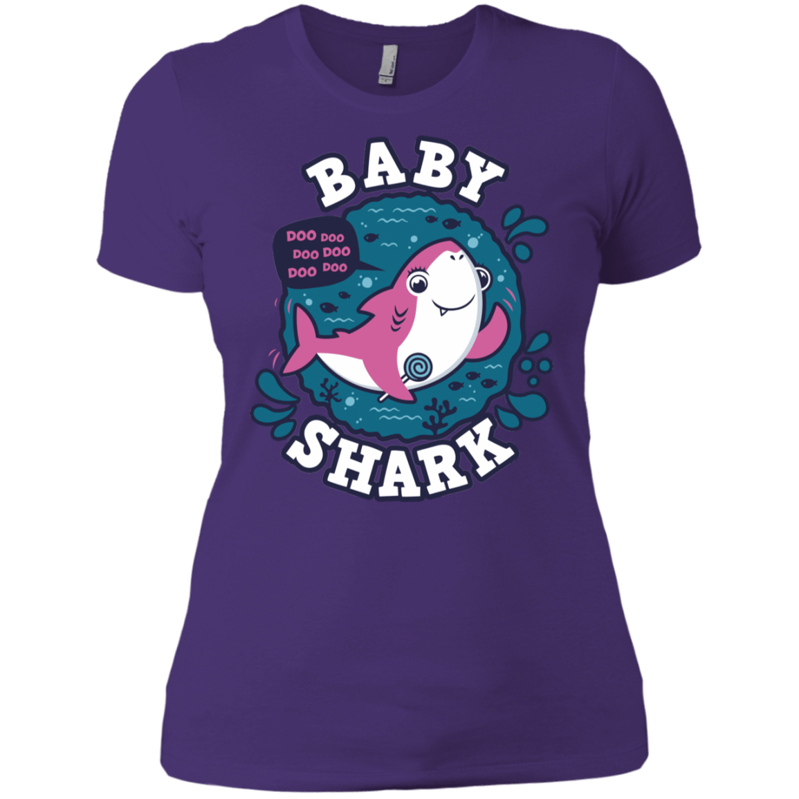 T-Shirts Purple Rush/ / X-Small Shark Family trazo - Baby Girl Women's Premium T-Shirt