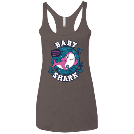 T-Shirts Macchiato / X-Small Shark Family trazo - Baby Girl Women's Triblend Racerback Tank
