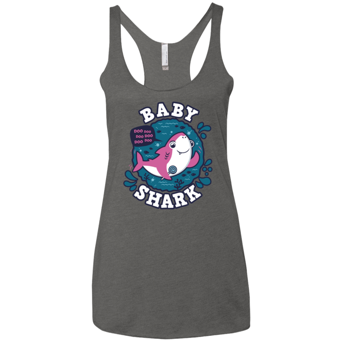 T-Shirts Premium Heather / X-Small Shark Family trazo - Baby Girl Women's Triblend Racerback Tank